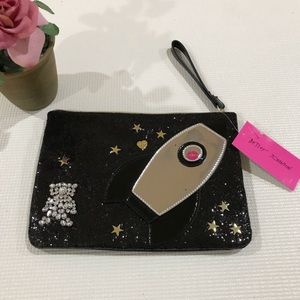 NWT Betsy Johnson galaxy wristlet.